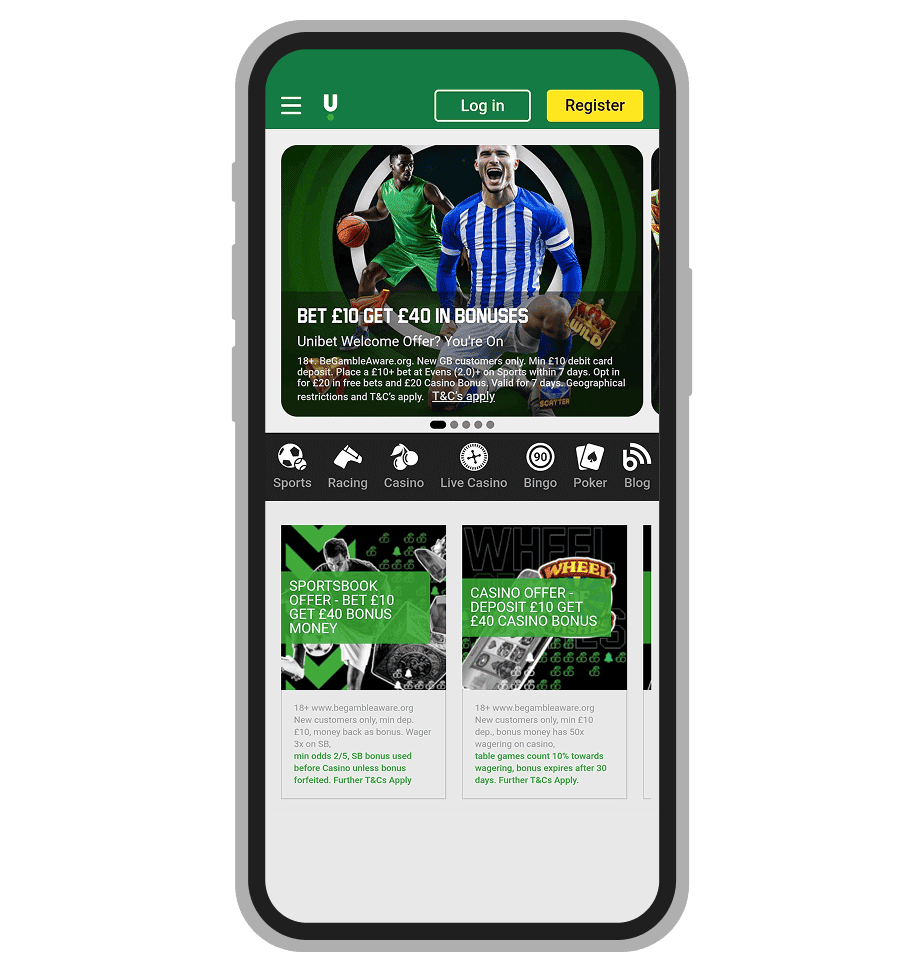 Unibet Home Page