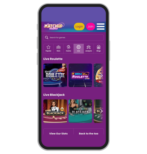  Live Tables at Matchup