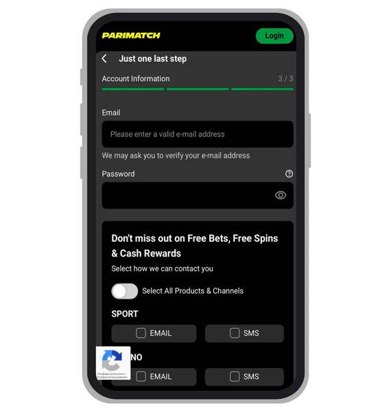 Parimatch registration: Step 4