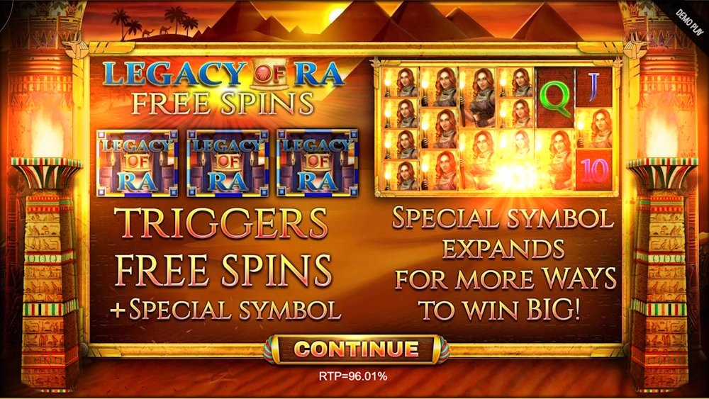 Legacy of Dead Slot Demo Interface