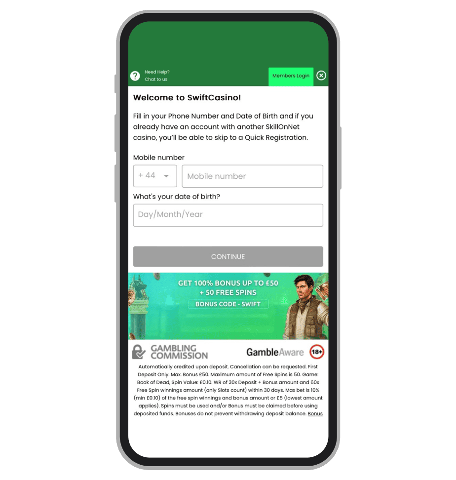 Swift Casino Sign-Up