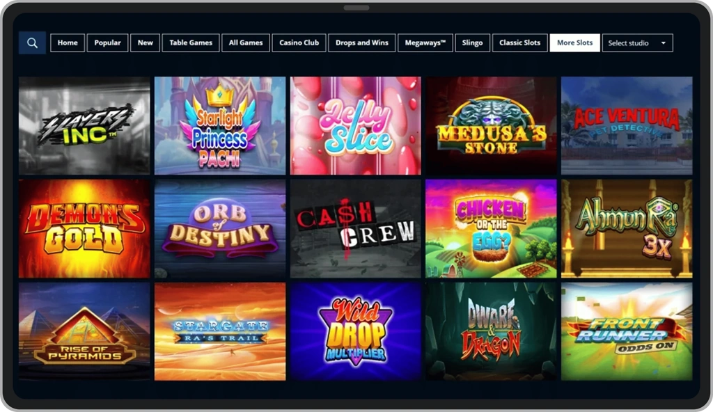Slots in Starsports casino