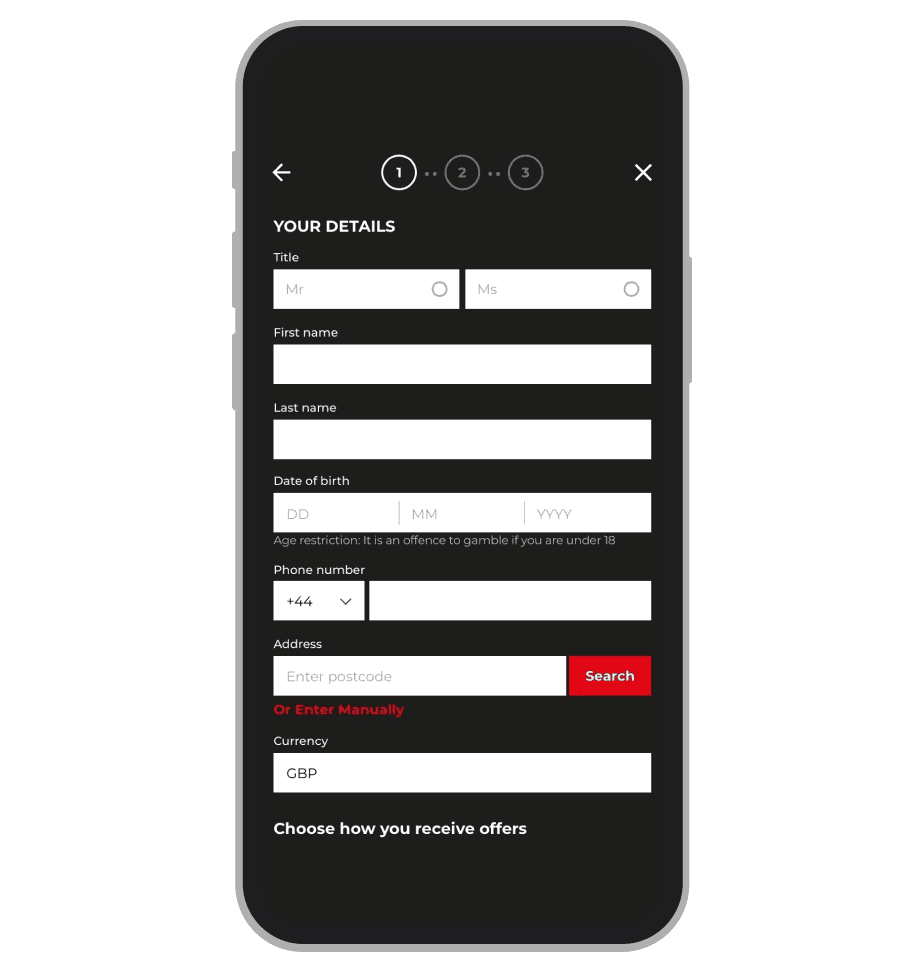 DragonBet Sign-Up Details Step