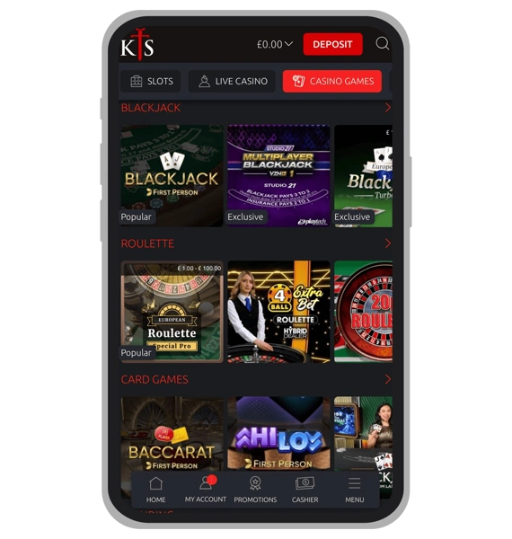 Table Games at Knight Slots