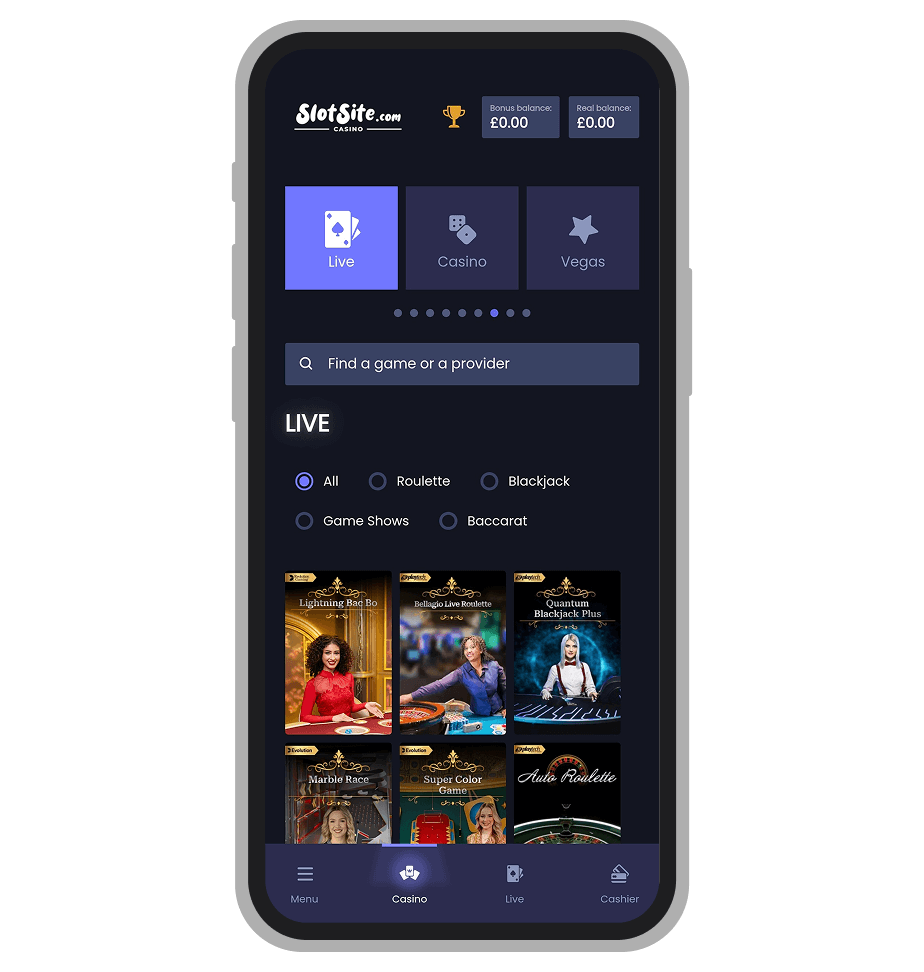 Slotsite Casino Live Tables