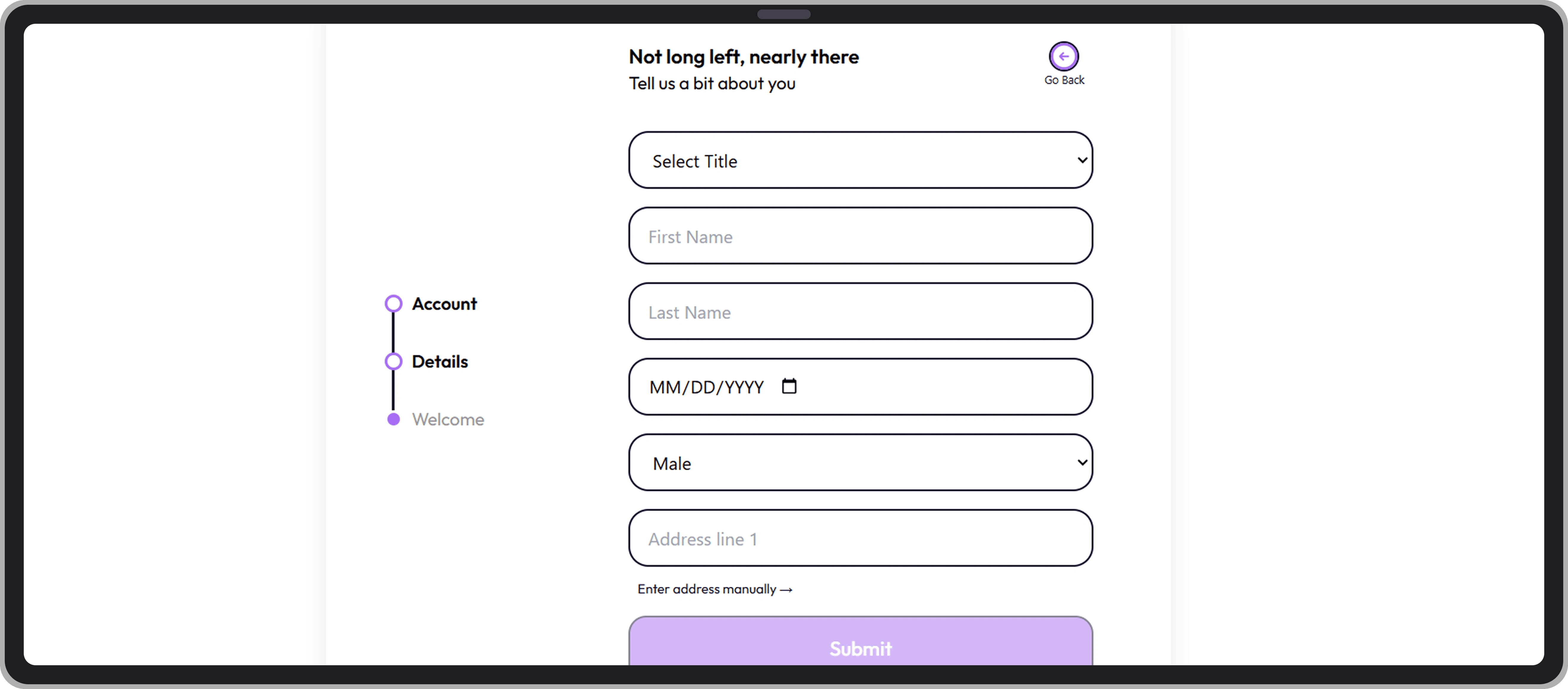 Registration: page 2