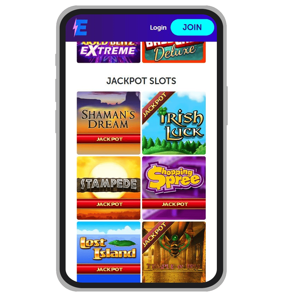 Jackpot slots at Electric Spins