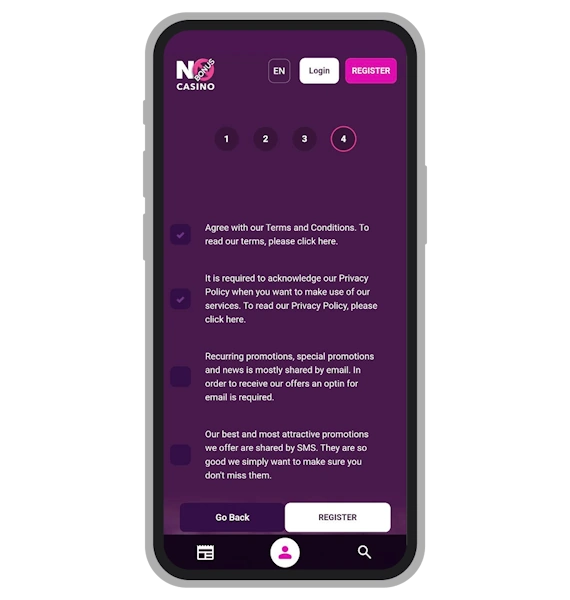  No Bonus Casino Registration: Step 5