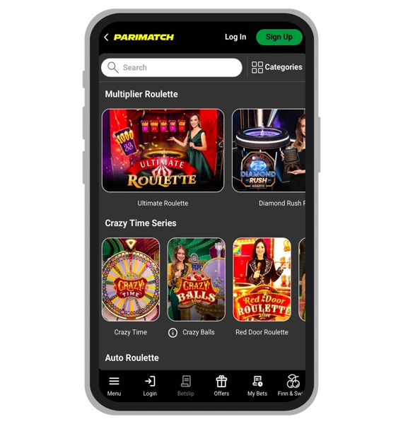 Live Games at Parimatch