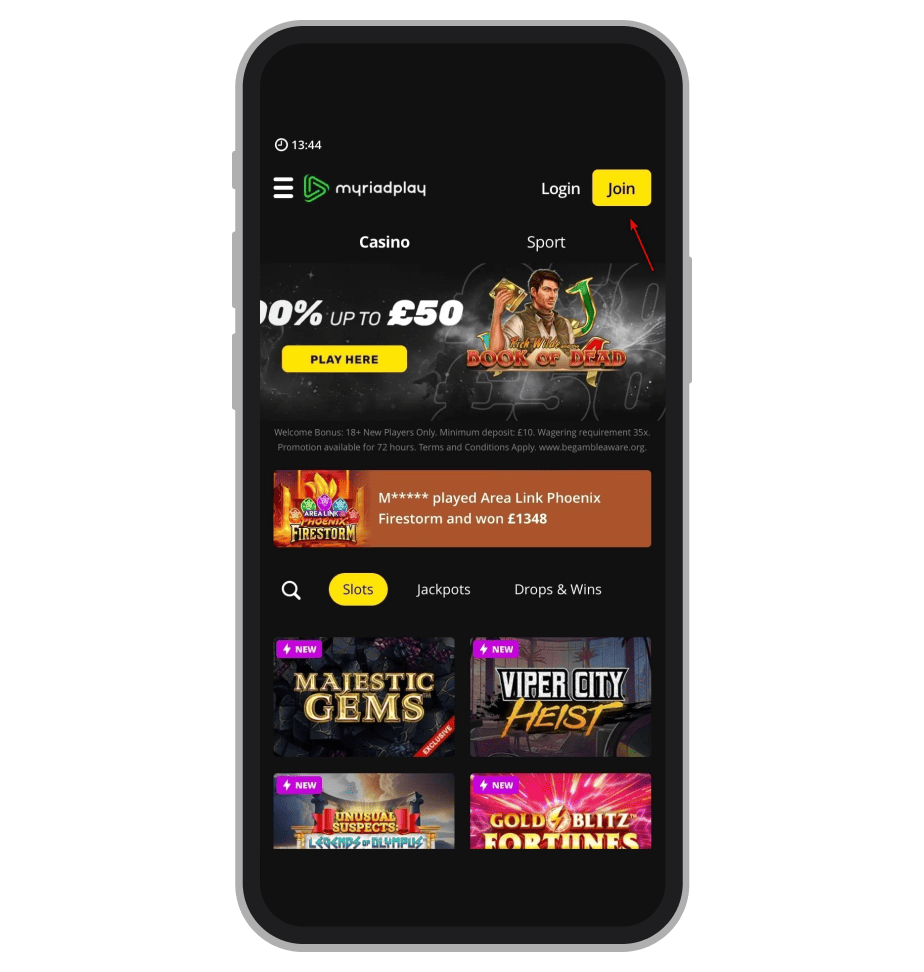 Myriad Play Registration 1