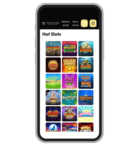Hot Slots at Fortune Mobile Casino