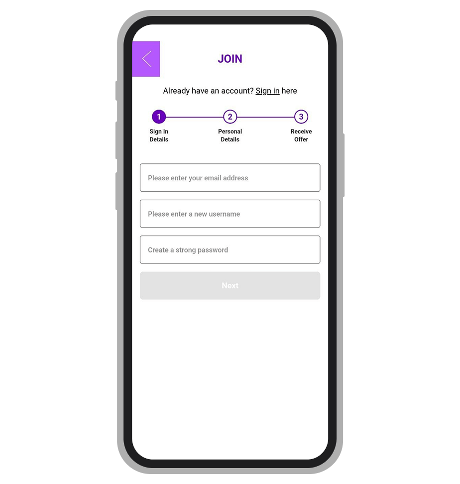 Sign-in Details for Lucky Pants Casino Account