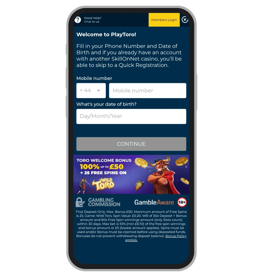 Start of registration