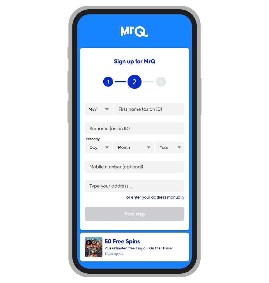 Personal Information for Your MrQ Account