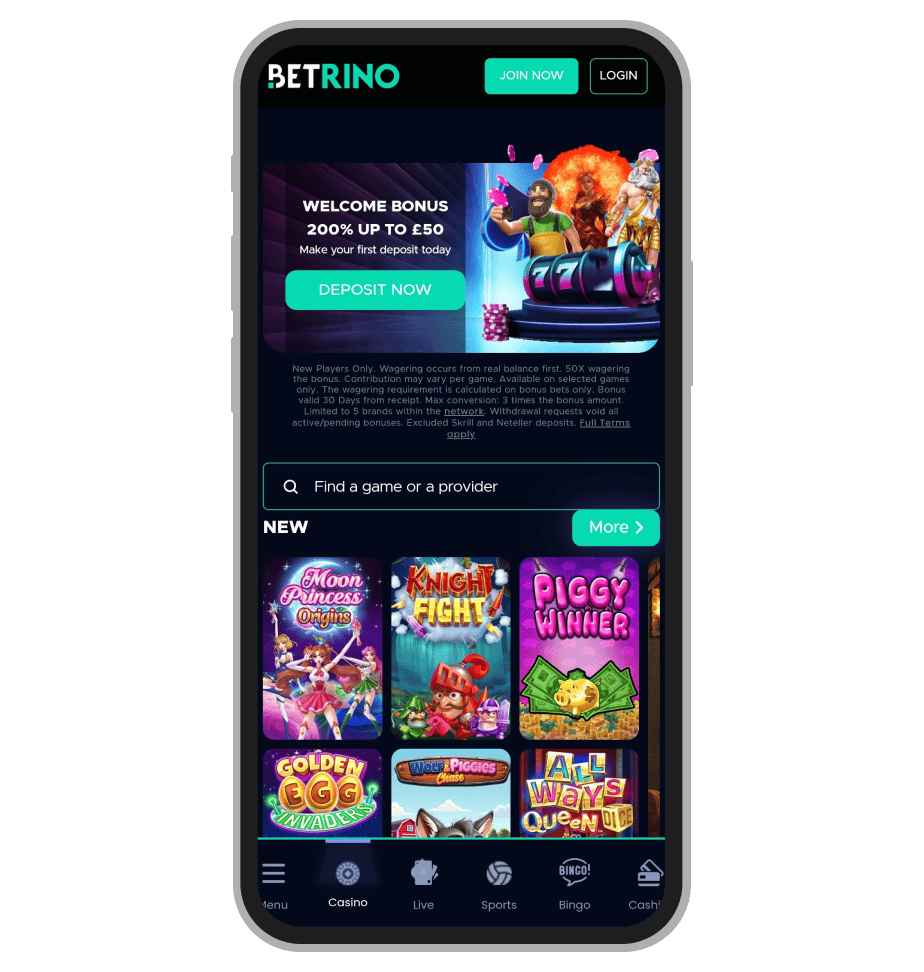 Betrino registration. Step 1