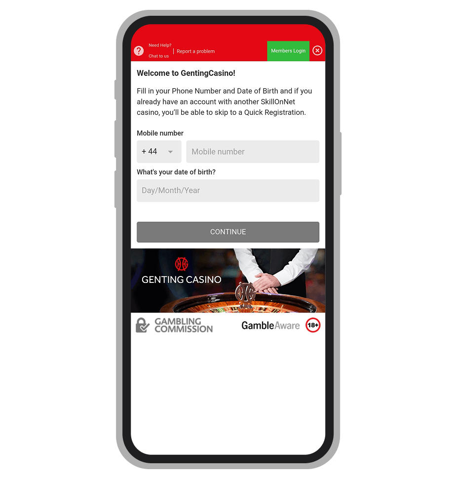 Signing Up at Genting Casino