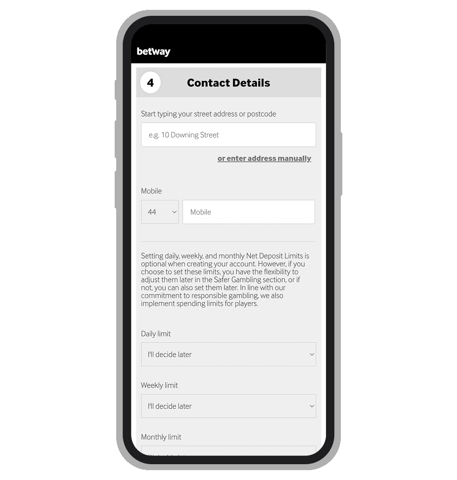 Contact Details for Your Betway Account