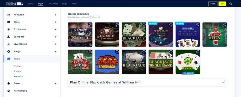 William Hill Blackjack
