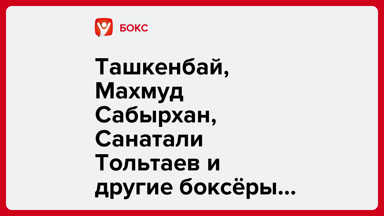 Ташкенбай, Махмуд Сабырхан, Санатали Тольтаев и другие боксёры выступят на турнире в Испании.